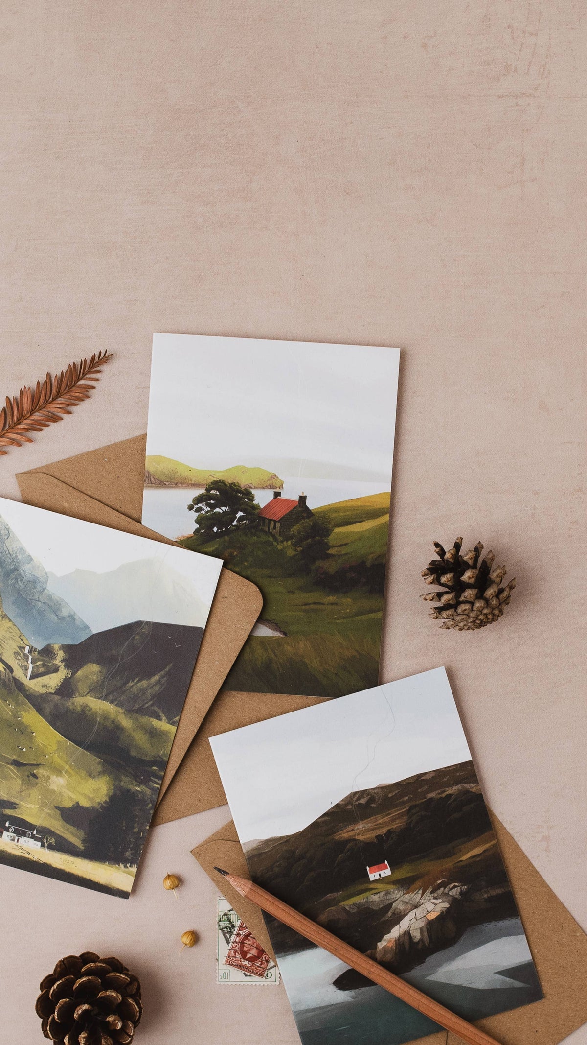 Harris Whispers, Cosy Cottage Greeting Cards