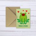 Anniversary / Valentines Frogs and Kisses balloon card