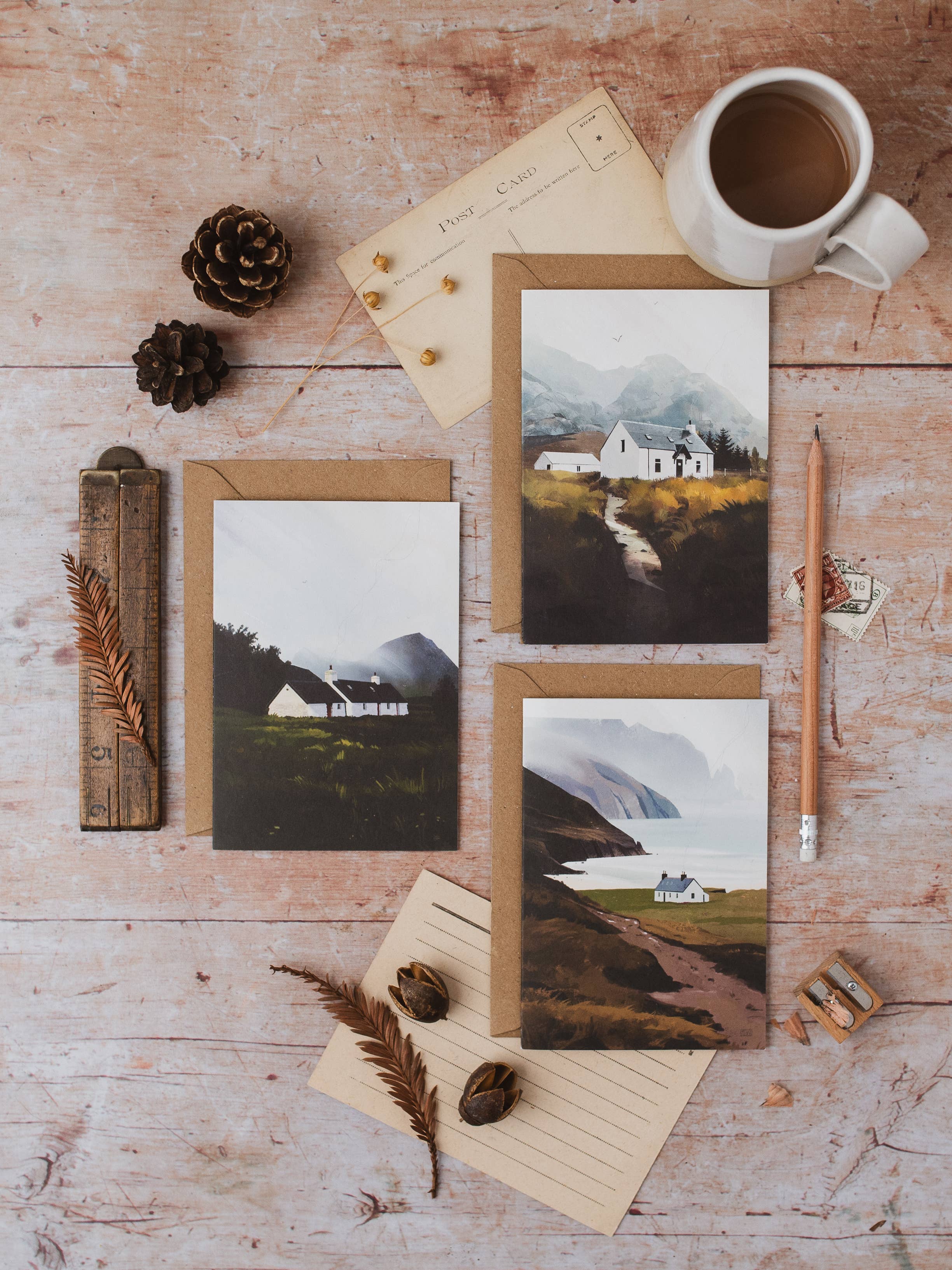 Kearvaig Bothy, Cosy Cottage Greeting Cards